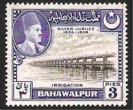 Stamps Pakistan -  bahawalpur, presa para regadio
