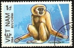 Stamps Vietnam -  gibon de manos blancas