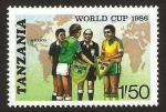 Sellos del Mundo : Africa : Tanzania : campeonato mundial de futbol mexico 1986