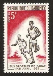 Sellos del Mundo : Africa : Benin : juegos de dakar 1963, atletismo
