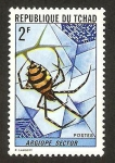 Stamps : Africa : Chad :  araña