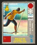 Stamps Equatorial Guinea -  olimpiada de invierno en sapporo 72, esqui de fondo