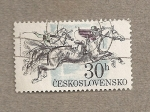 Stamps Czechoslovakia -  Carreras de caballos