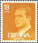 Stamps Spain -  ESPAÑA 1980 2559 Sello Nuevo Serie Básica Rey D. Juan Carlos I 19p c/señal charnela Yvert2241 Michel
