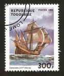 Stamps Togo -  barco, caravela