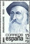 Stamps Spain -  ESPAÑA 1981 2643 Sello Nuevo Centenarios Personajes José Maria Iparraguirre (1820-1881) c/señal char