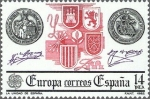 Stamps Spain -  ESPAÑA 1982 2657 Sello Nuevo XXIII Serie Europa Historia La Unidad de España c/s charnela Yvert2285