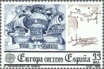 Stamps Spain -  ESPAÑA 1982 2658 Sello Nuevo XXIII Serie Europa Historia Descubrimiento de America c/s charnela