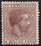 Stamps Puerto Rico -  Alfonso XII