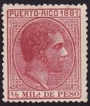 Stamps : America : Puerto_Rico :  Alfonso XII
