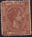 Stamps America - Puerto Rico -  Alfonso XII