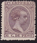 Sellos de America - Puerto Rico -  Alfonso XIII 