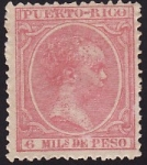 Sellos de America - Puerto Rico -  Alfonso XIII 