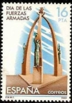 Stamps Spain -  ESPAÑA 1983 2710 Sello Nuevo Dia de las Fuerzas Armadas Monumento en Burgos c/señal charnela Yvert23