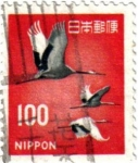 Stamps Asia - Japan -  La cigüeña japonesa