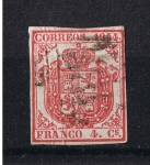 Stamps Europe - Spain -  Edifil  33  Reinado de Isabel II  
