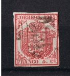 Stamps Spain -  Edifil  33  Reinado de Isabel II  