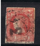 Stamps Europe - Spain -  Edifil  53  Reinado de Isabel II  