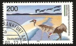 Stamps Germany -  1704 - Grullas en la arena