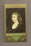 Stamps Germany -  Cuadro de mujer con pelo dorado por Rubens