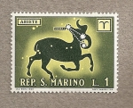 Sellos del Mundo : Europa : San_Marino : Signo zodíaco, Aries