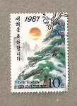 Stamps North Korea -  Año nuevo 1987