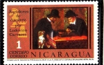 Stamps Nicaragua -  Jugadores de ajedrez