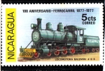Sellos de America - Nicaragua -  Locomotora Baldwin 4-6-0