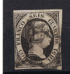 Stamps Europe - Spain -  Edifil  6  Reinado de Isabel II  