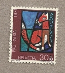 Stamps Switzerland -  Cuadro abstracto