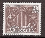 Stamps Spain -  España Valencia 1981 Ed.10 Sello Nuevo Escudo de Valencia 25cts
