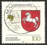 Stamps Germany -  escudo de armas de niedersachsen