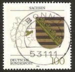 Stamps Germany -  escudo de armas de sachsen