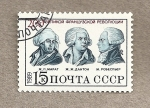 Stamps Russia -  Revolucionarios franceses