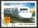 Sellos de America - Cuba -  tren japones