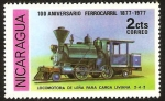 Stamps Nicaragua -  locomotora de leña
