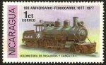 Stamps Nicaragua -  locomotora de pasajeros y carga