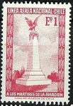 Stamps Chile -  Monumento
