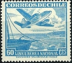 Stamps : America : Chile :  Avión