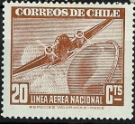 Stamps : America : Chile :  Avión
