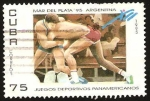 Stamps Cuba -  juegos deportivos panamericanos en mar del plata(argentina), lucha