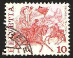 Stamps Switzerland -  jinetes