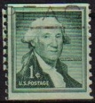Stamps United States -  USA 1954 Scott 1031 Sello Presidente George Washington (22/1/1732-14/12/1799) usado Michel 655C Esta
