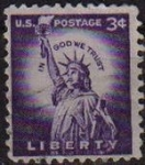 Sellos de America - Estados Unidos -  USA 1954 Scott 1035 Sello Estatua de la Libertad Usado Estados Unidos Etats Unis Michel 660 