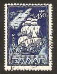 Sellos de Europa - Grecia -  barco galeon
