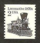Stamps United States -  tren, mod. locomotive 1870