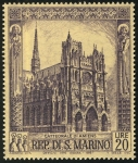 Stamps San Marino -  FRANCIA - Catedral de Amiens