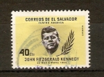 Stamps El Salvador -  JOHN  F.  KENNEDY