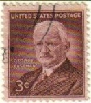 Stamps United States -  USA 1954 Scott 1062 Sello Personajes George Eastman Inventor rollo de película usado