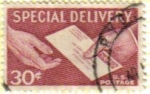 Stamps United States -  USA 1954 Scott E21 Sello Special Delivery Entrega Especial usado